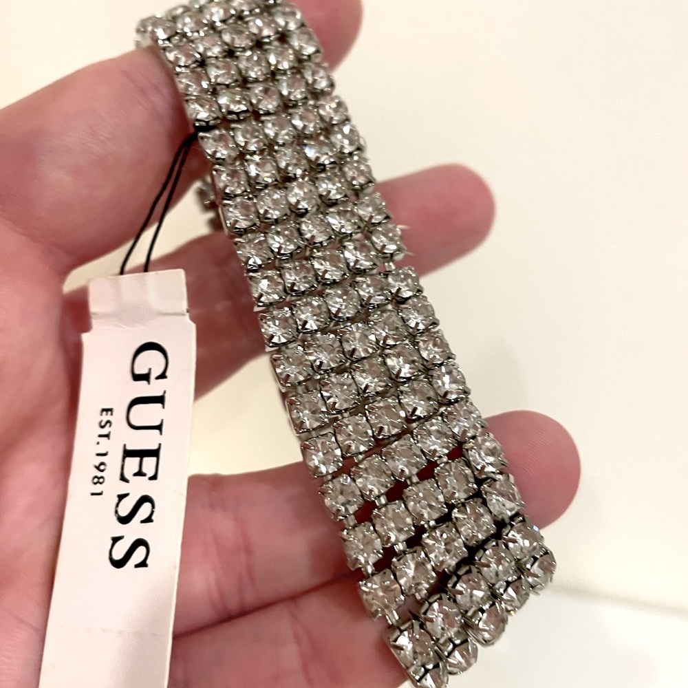 GUESS Rhinestone Stretch Bracelet - Picture 4 of 5